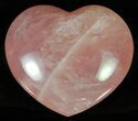 Polished Rose Quartz Heart - Madagascar #63019-1